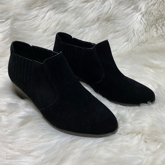 Lucky Brand Shoes - Lucky Brand Women's Folley Black Suede Ankle Booties Sz 8